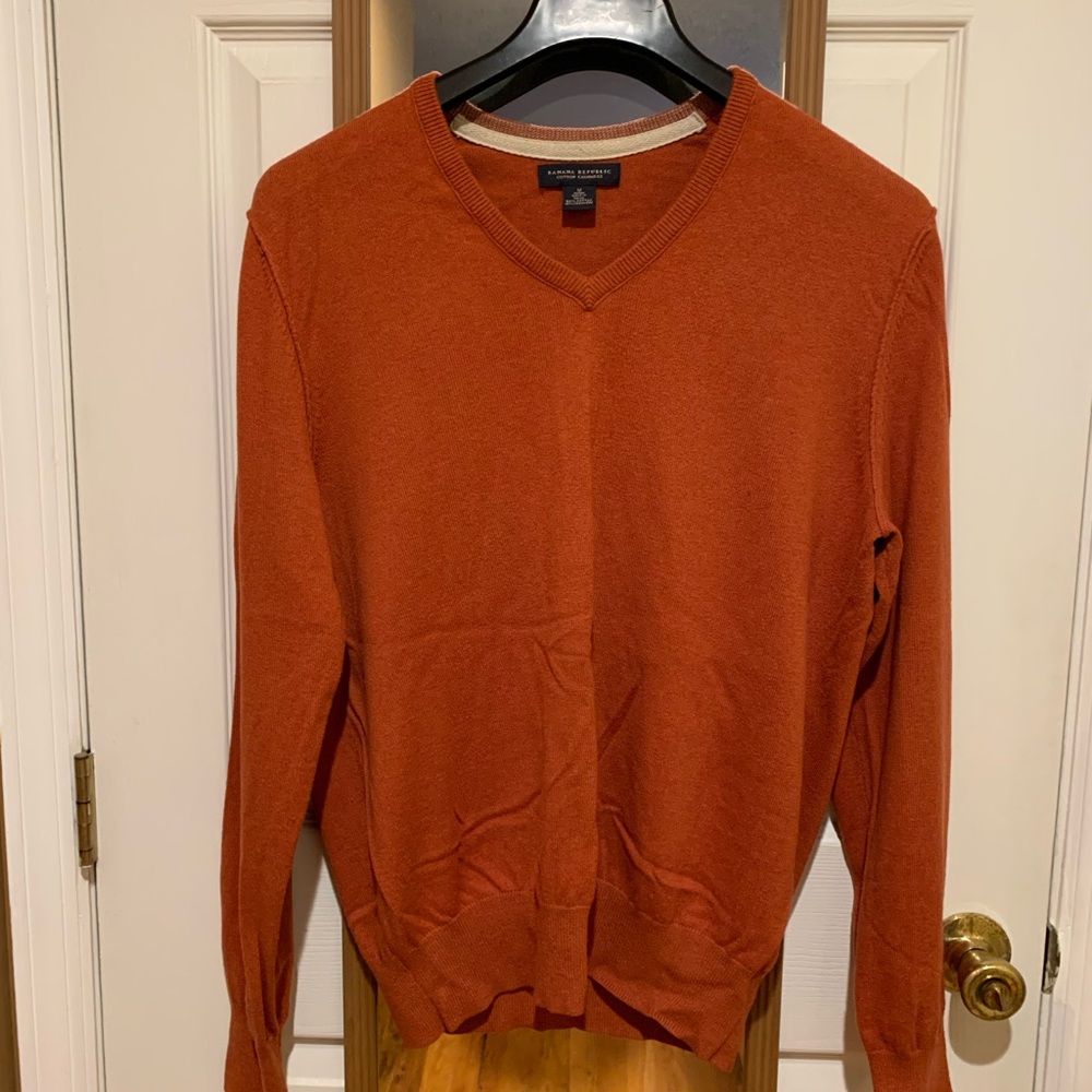 Banana Republic Rust V-Neck Sweater